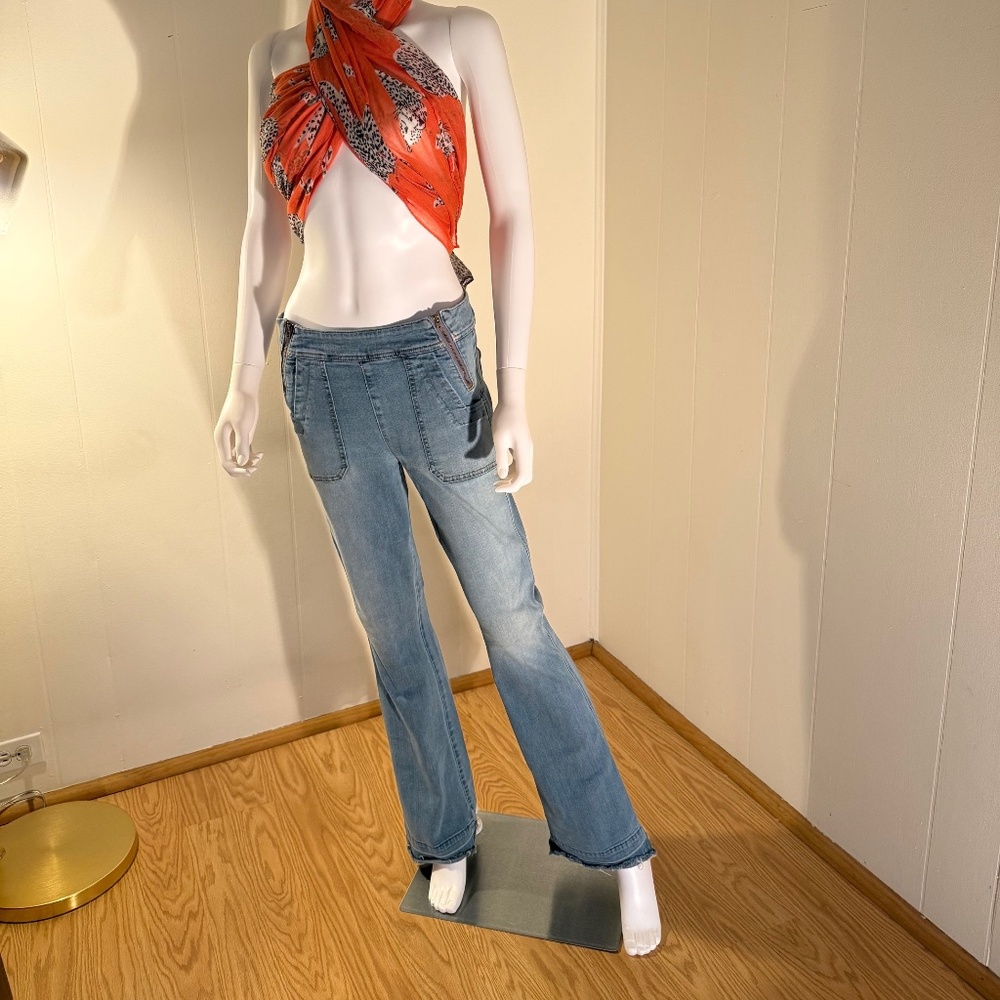 Y2K LA Divine Rights of Denim Size 29, Inseam 32 with Brass Hardware details